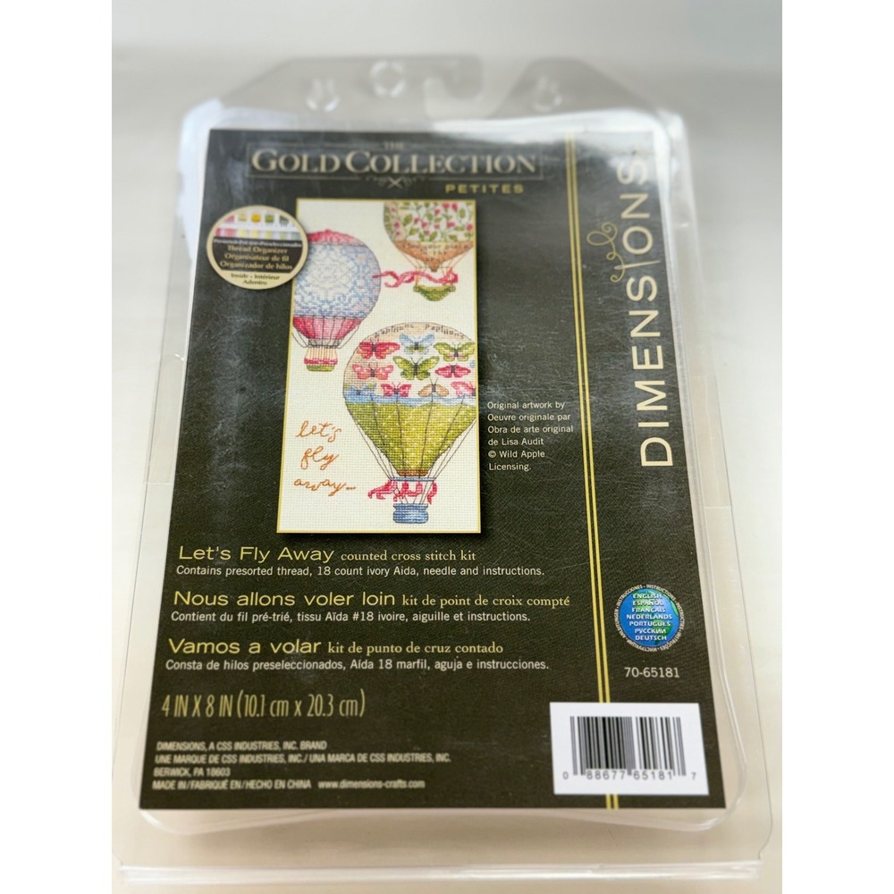 Dimensions Gold Collection Petites Let's Fly Away Counted Cross Stitch Kit